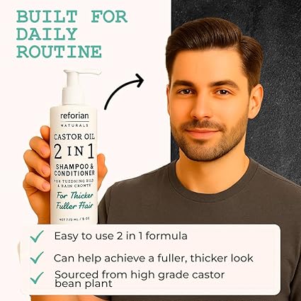 Castor Oil Hair Growth Shampoo & Conditioner 2-in-1 | Strengthen & Restore