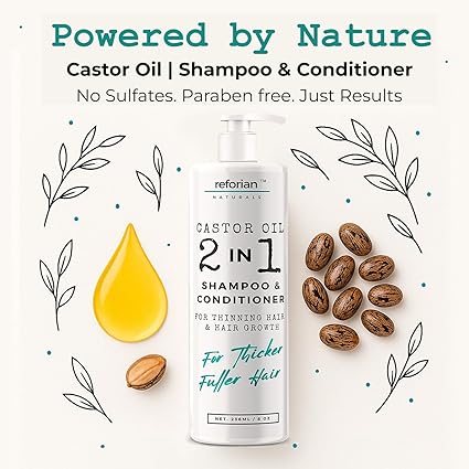 Castor Oil Hair Growth Shampoo & Conditioner 2-in-1 | Strengthen & Restore