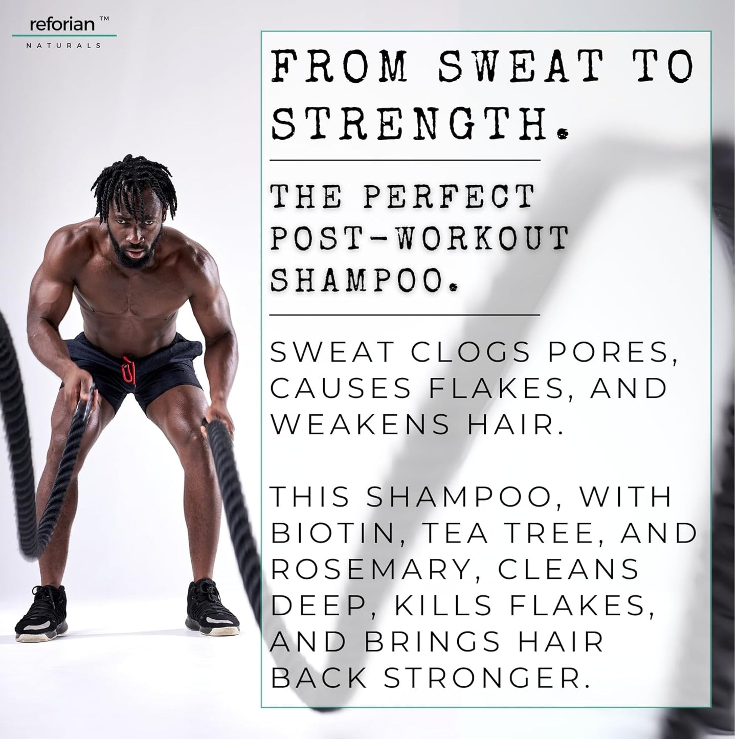 Anti Dandruff Shampoo for Men Tea Tree Oil Shampoo for Dandruff Treatment Natural Zinc Shampoo for Thinning Hair Thickening Shampoo for Men Hair Loss Mens Biotin Shampoo