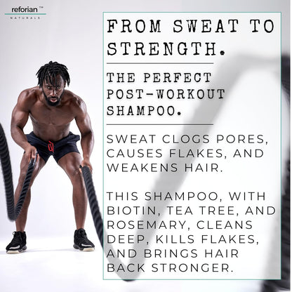 Anti Dandruff Shampoo for Men Tea Tree Oil Shampoo for Dandruff Treatment Natural Zinc Shampoo for Thinning Hair Thickening Shampoo for Men Hair Loss Mens Biotin Shampoo